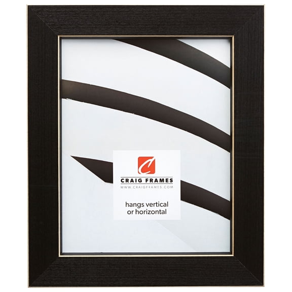 Craig Frames Shaker 276, 24x36 inch Picture Frame, Black Solid Wood