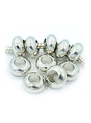  EXCEART 20pcs Charm Bracelet Spacers Stainless Steel