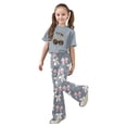 thumbnail image 3 of Gaexia Girl'S 2 Piece Summer Outfits,Girls Two Piece Outfit Short Sleeve Top and Wide Leg Pants With Bow Cherry Print Casual Summer Fashion Clothes,12-13 Years, 3 of 6