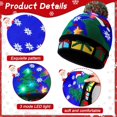 thumbnail image 4 of Gorro de Navidad con luz LED intermitente, gorro de punto creativo, muñeco de nieve, Color cálido, regalo de Navidad, invierno, novedad de 2024, 4 of 4