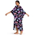 thumbnail image 2 of FKELYI Gradient Butterfly Flower Print Women's Plus Size Kaftan Summer Beach Coverup V-neck Maxi Beach Dress Vacation Outfits Batwing Sleeves Caftan Dress for Ladies, 2 of 7