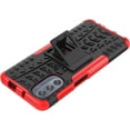 thumbnail image 3 of Tyre Pattern Design Case for Motorola Moto G62 with Kickstand, Heavy Duty Shockproof TPU+PC Material Double Layer Protection Phone Case for Motorola Moto G62 5G XC Red, 3 of 11