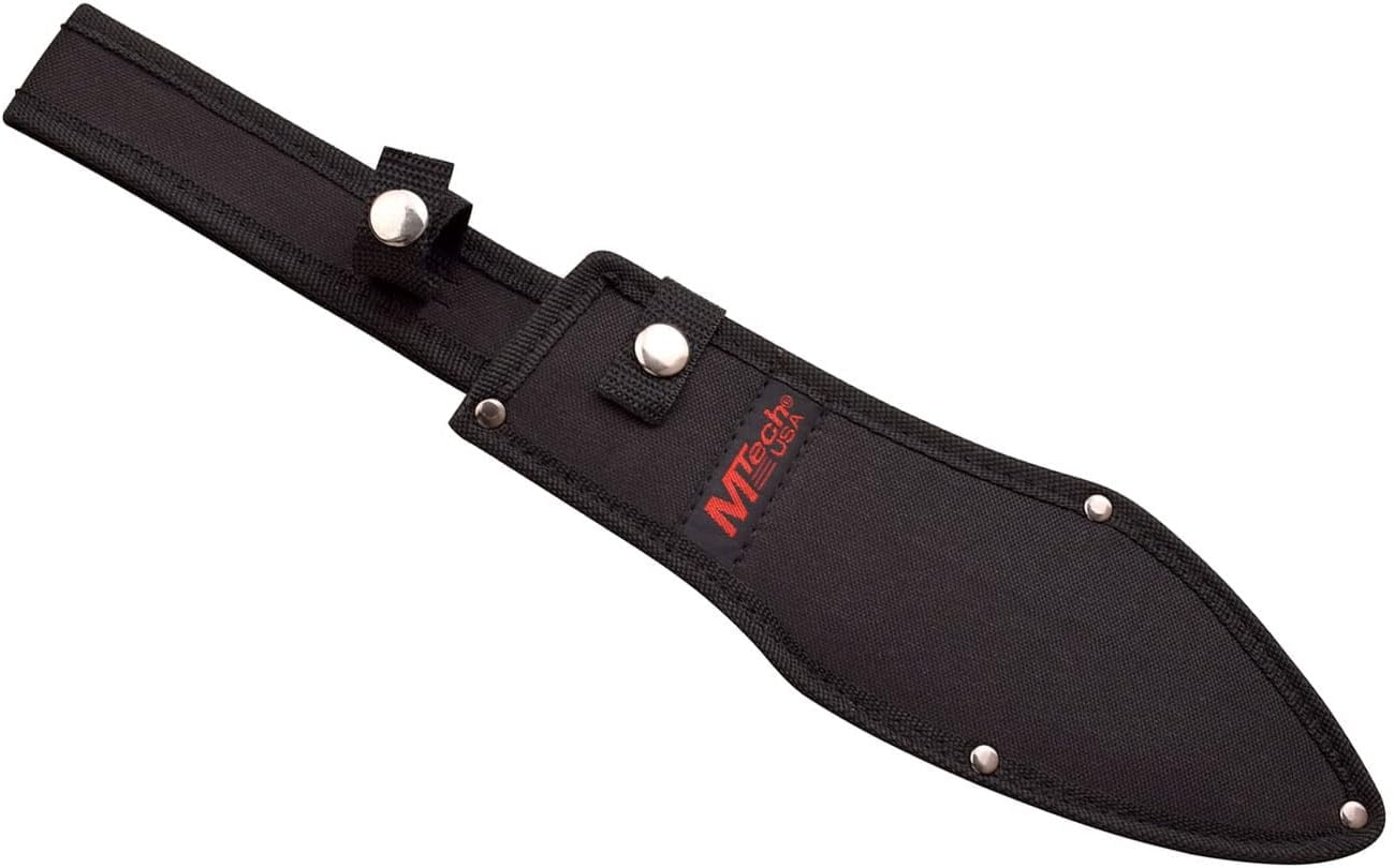 MTech USA Stainless Steel Tactical Survival Knife, 10" Black Blade, Durable G10 Handle for Outdoor Adventures