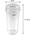 thumbnail image 4 of HUGFEGWE Gobelets de Remplacement pour Mixeur 16oz, Pièce de Rechange pour Mixeur, Gobelet de Service pour BL770 UA824-8958, 4 of 7