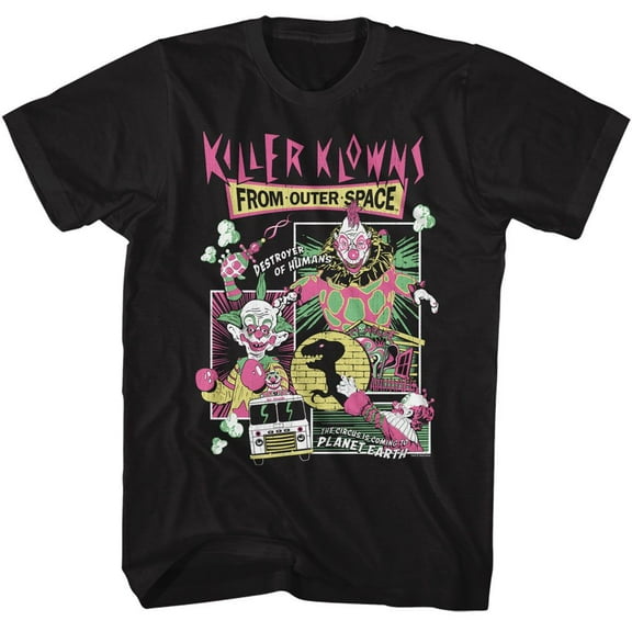 Killer Klowns In Outer Space Comic Boxes Black Adult T-Shirt