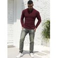 thumbnail image 3 of Iceglad Men's Polo Shirts long Sleeve Casual Slim Fit Shirts, 3 of 9