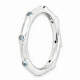 thumbnail image 3 of 925 Sterling Silver Stackable Expressions Blue Topaz Ring Size: 5; for Adults and Teens; for Women and Men, 3 of 5