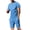 Blue, variant on Vedolay Summer Casual Short Sets Men's 2 Piece Outfits Tracksuits Short Sleeve and Shorts Sets,Black L