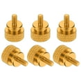 thumbnail image 1 of 6 Pcs #6-32 Knurled Thumb Screw Computer Case Threaded Hand Tighten Screws for PC Case, Gold, 1 of 7