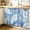 Indigo, Navy, Denim, Cobalt, variant on Lavender Purple Leaves Small Cabinet Curtains 10"W x 11"L, Coastal Botanical Plants Vintage Sink Skirt Dust-Proof Short Curtain for Bathroom Vanity Storage Cubby Desk, Self Adhesive Privacy Drapes