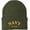 Olive, variant on Navy Veteran Embroidered Beanie Hat | USA Military Patriotic 100% Acrylic Winter Knit Cap for Men & Women (White)