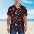thumbnail image 2 of Pofeuu Lgbt Rainbow For Pride Print Hawaiian Shirt for Men Sleeves Casual Button Down Summer Beach Dress Shirts T-Shirts,Medium, 2 of 7