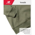 thumbnail image 3 of Sudadera con capucha New Balance de forro polar de algodón suave para niños Olive 8, 3 of 6