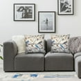 thumbnail image 3 of Nawypu  Ink Painting Watercolor Grey Blue Birds Trees Leaves Decorative Soft White Lumbar Throw Pillow Cover Case Home Living Room Bed Sofa Car Rectangular 2pcs, 3 of 6
