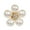 Pearl Flower 1, variant on Shimmering Floral Statement Pin Featuring Resilient Metal Construction And Multifunctional Styling Butterfly Lapel Pin