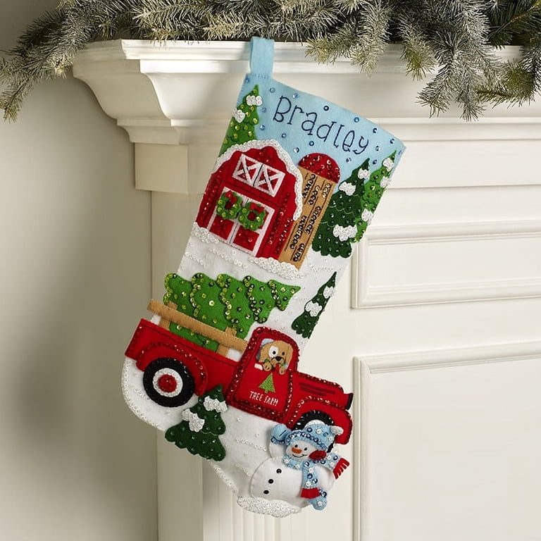Kit Bas De Noël Bucilla Nativité En Feutre - Modèle Jésus à La Crèche