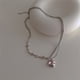 thumbnail image 3 of Xihbxyly Ofertas de Iluminación Collar de Cristal con Forma de Corazón Dulce para Mujer, Collares de Circonita, Joyería de Moda, Regalos para Damas, 3 of 5