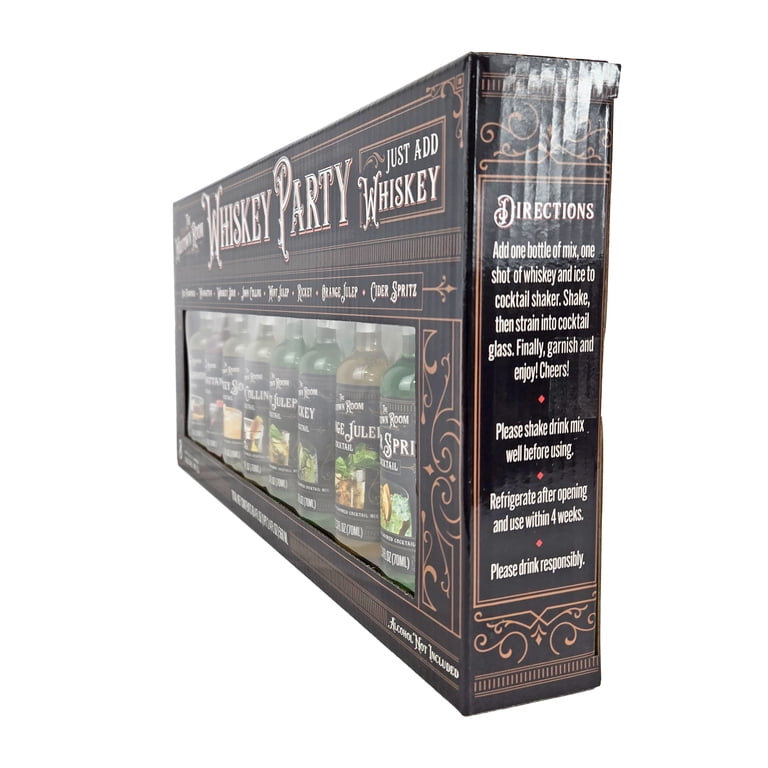 The Midtown Room 8 Pack Whiskey Party Cocktail Sampler includes The Midtown Room 8 Pack Whiskey Party Cocktail Sampler includes