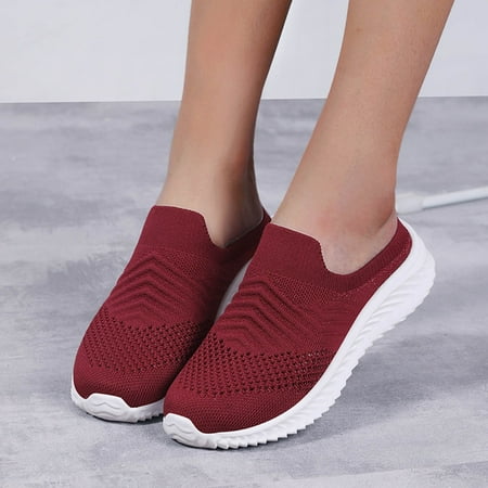 

Aayomet Womens Sneakers Womens Shoes Solid Color Casual Shoes Mesh Hollow Breathable Fashion Flat No Heel Sport Shoes A 8
