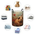 thumbnail image 4 of Balery Rose Cute Guinea Pig Cesta de ropa redonda con asas, impermeable, independiente, para ropa, juguetes, dormitorio y familia-Small, 4 of 6