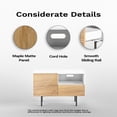 thumbnail image 6 of Roomfitters Mid Century Buffet Cabinet with Open Storage, Buffet Sideboard with Drawers, Storage Cabinet with door, Credenza for Living Room, Poplar Wood Print Carved and Geometric Design, 6 of 9