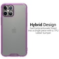 thumbnail image 6 of CoverON Apple iPhone 12 Pro Max Case (6.7"), Clear Slim fit Lightweight Hard Cover TPU, Purple Bumper, 6 of 8