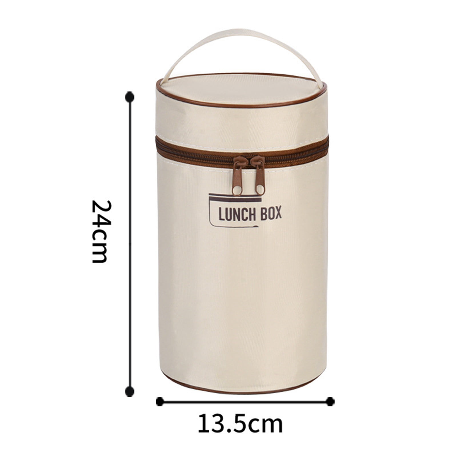 Portable Lunch Bag Bento Box Set Multi-Layer Thermal Food Organizer Leakproof Stainless Steel Storage Container Beige