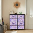 thumbnail image 3 of Sybels Dresser with 4 Drawers, Retro Floral Pattern Fabric Bins with Wooden Top for Bedroom, Closet, Entryway Hall, Gray, 3 of 7
