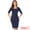 Dark Blue, variant on Unique Bargains Women's Turndown Collar 1950s Pencil Vintage Bodycon Dresses S Dark Blue