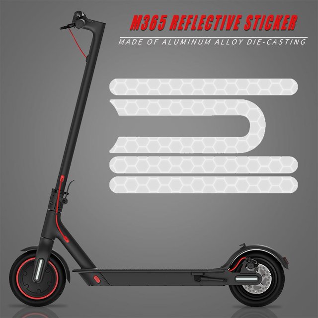 Bicicleta Etiqueta engomada reflectante protectora de la cubierta del neumático de la rueda para Xiaomi M365 Pro (Plata) Ehuebsd Para Eestrenar