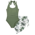 thumbnail image 3 of Tiijoy Girls Halter One-Piece Swimsuit with Cover Up Beach UPF50+ Bathing Suit, Sizes 7-18, 3 of 4