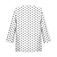 thumbnail image 5 of YanHoo Womens 3/4 Length Sleeve Tunic Tops Swiss Dot Printed Casual V Neck Shirts Loose Fit Basic Tees Business Work Blouses Spring Summer 2026 White,XXXXL, 5 of 6