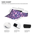 thumbnail image 2 of Kdxio mushroom rainbow color Skull Print Sun Visor Hat Golf Visor Adjustable Velcro Outdoor Sports Cap for Men Women, 2 of 6
