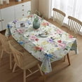 thumbnail image 2 of Watercolor Floral Flower Tablecloth,Wipeable Polyester Table Cover for Rectangle Tables,Foldable Tableclothes Fitted Tablecloths for Camping Dining Buffet Parties, 2 of 5