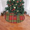 thumbnail image 2 of FMSHPON Retro Christmas Tartan Xmas Christmas Tree Skirt Stand Mat for Holiday Party Decoration Indoor Outdoor 48 inches, 2 of 3
