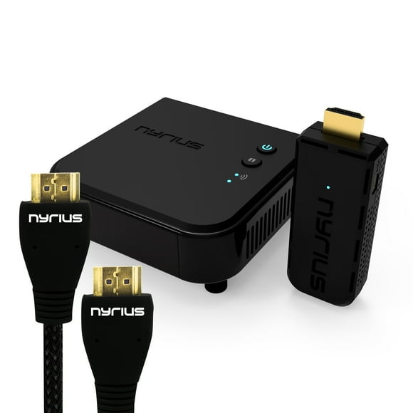 Nyrius ARIES Prime Émetteur et Récepteur Vidéo Sans Fil HDMI pour Diffusion Vidéo HD 1080p avec Câble HDMI BONUS