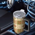 thumbnail image 6 of 40oz Pioneer Flower Floral Print Pattern Insulated Tumbler with Handle, BPA-Free Leak Proof Lid and Straws, Double Wall Vacuum, Hot 12h/Cold 34h, 6 of 6