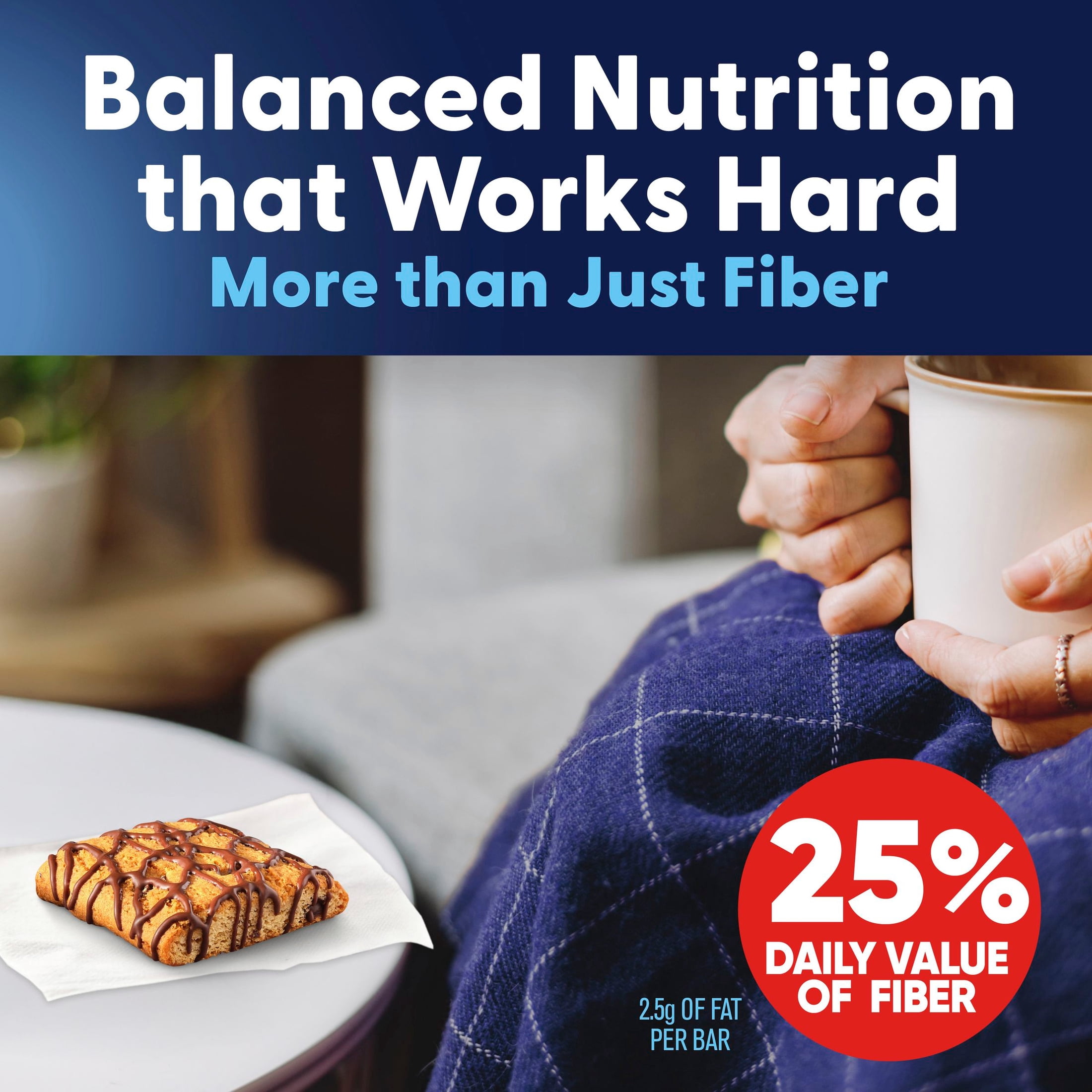 (4 pack) Fiber One Soft Baked Chocolate Chip Cookie Bars, Fiber Snacks, Value Pack, 12 Ct, 10.6 oz