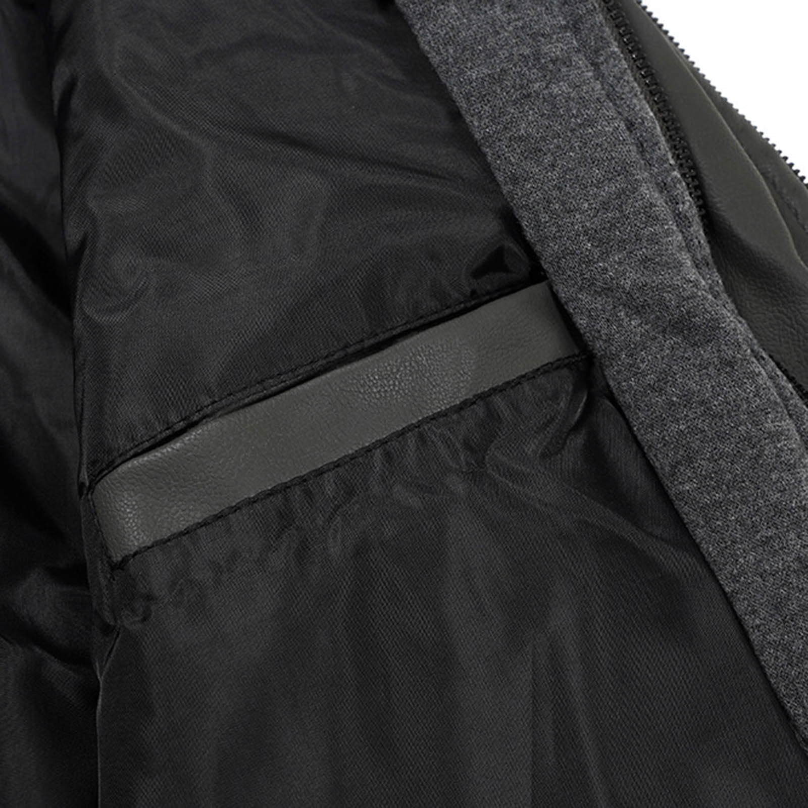 Yanghang Hooded Men's Solid Color Leather Jacket Fashionable Leather Long Sleeved Hooded Leather Jacket