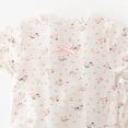 thumbnail image 4 of KPOPLK Toddler Baby Girl Summer Clothes Knit Cotton Cute Summer Outfits Short Sleeves 2 Pieces Shorts Set 12M - 5T(12-18 Months,Pink), 4 of 4