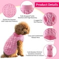 thumbnail image 3 of Innens Pet Dogs Cats Fleece Undershirt Jacket Sweater Knit Undershirt Warm Clothes,Extra Large Pink, 3 of 12