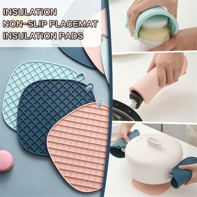 TIMIFIS Placemats 3Pc Heat Insulation Non-Slip Mat Dining Table Mat Kitchen Insulation Mat Place Mats