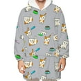 thumbnail image 1 of Fortune Matching Family Wearable Blanket Oversized Hoodies Pullover Christmas Pajama, 1 of 9