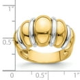 thumbnail image 3 of 14k Two-tone Shrimp Dome Ring R887, 3 of 6