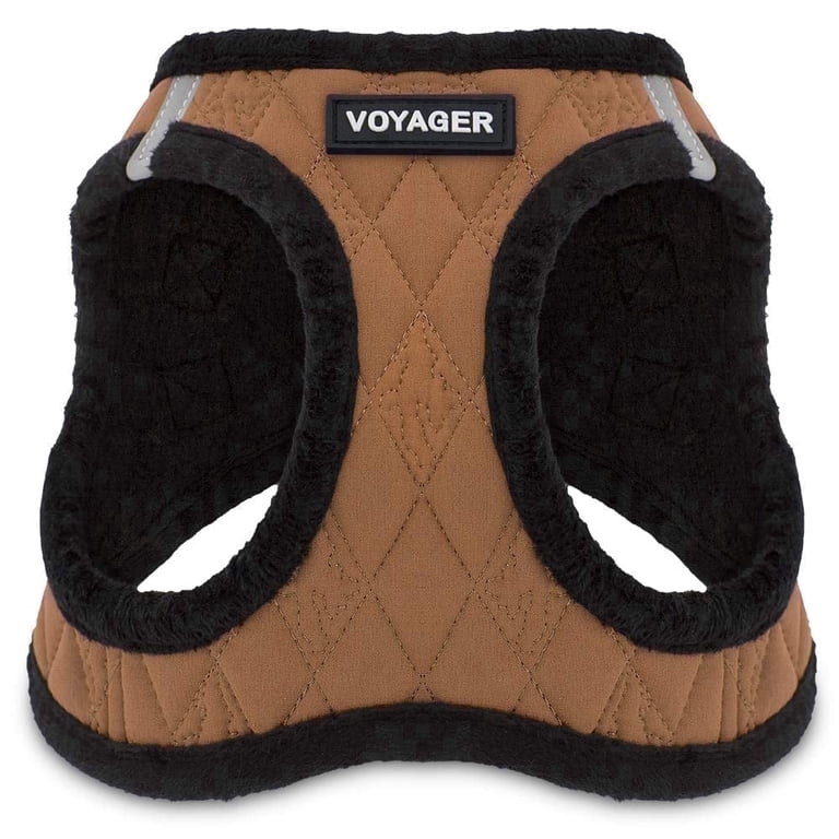 Voyager Step-in Plush Dog Harness, Beige Medium photo 1