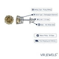 thumbnail image 2 of Vir Jewels 3.15 CTTW IGI Certified Champagne Diamond Stud Earrings 14K White Gold Round Screw Backs, 2 of 6