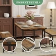 thumbnail image 4 of Kojooin 3 Piece Dining Table Set for 4, Kitchen Table with 2 Benches, Rectangular Rustic Small Space Furniture for Apartment or Studio, 4 of 8
