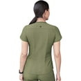 thumbnail image 2 of Adar Pro Heather Sarraus pour Femmes - Haut de Sarrau Moderne à Col en V - P7002H - Heather Olive - TTP, 2 of 7