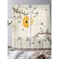 thumbnail image 3 of Bees Branches Sheer Curtains 84 Inch Length 2 Panels Set, Farmhouse Spring Botanical Elegant Voile Window Treatment Rod Pocket Curtains Sheers Drapes for Bedroom/Living Room/Kitchen 52"x84"x2, 3 of 7