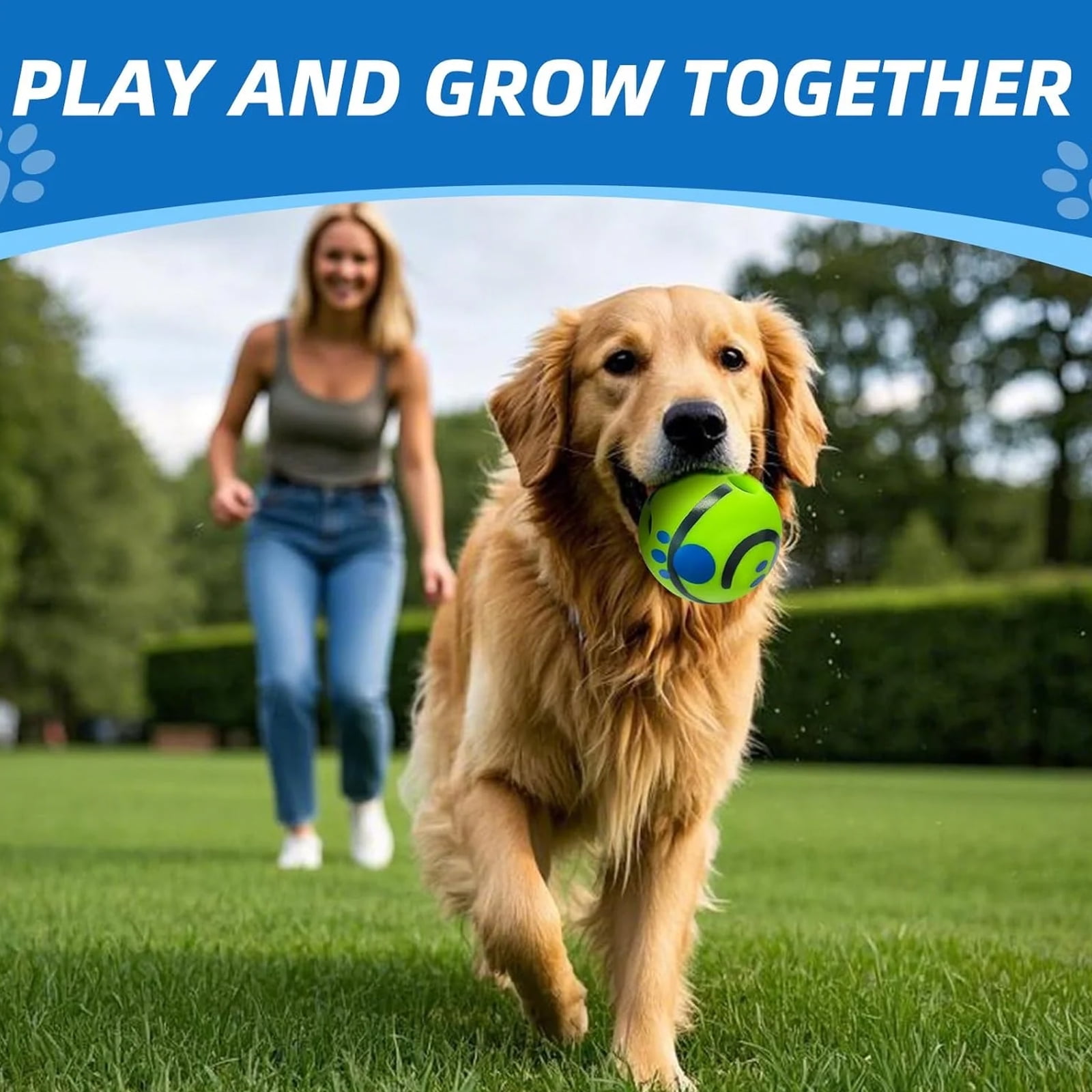 BYXAS 3 Pcs Dog Toys Ball, Interactive Dog Ball, Shaking with Gibbering Sound,Fun Giggle Sounds When Rolled or Shaken for Training & Herding, XL, 5.51 in (14 cm)
